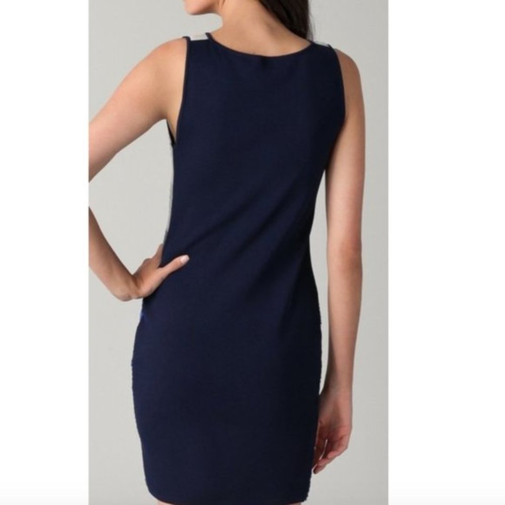 Rag & Bone Blue Layered Silk Color Block Dress Si… - image 4